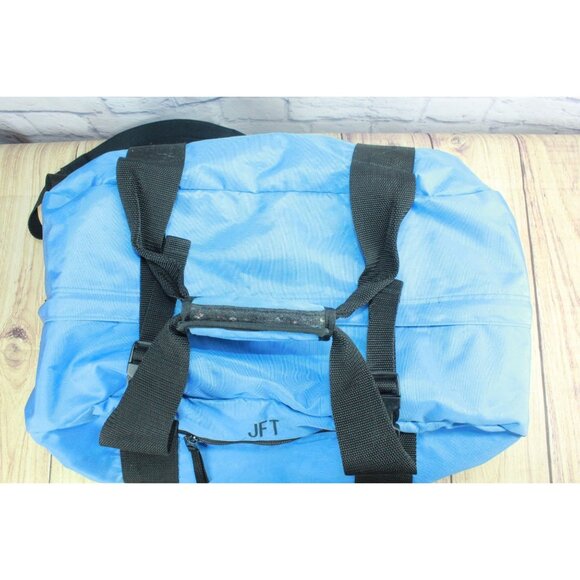 LL Bean Unisex Adventure Duffle Blue Nylon Tote Bag Rugged Water Resistant - Picture 7 of 12